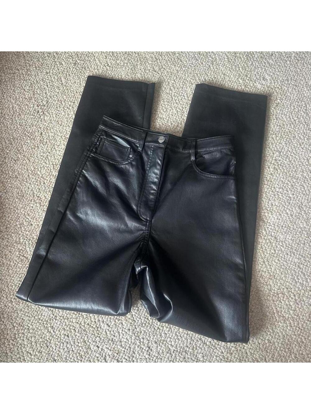 Aritzia Wilfred black faux leather pants